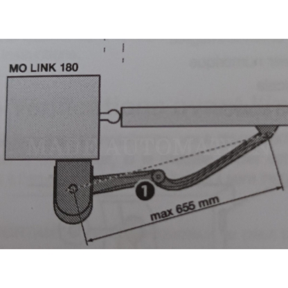 Bras de connexion MOLINK 180 pour Moteur King Gates MODUS 1.8 2