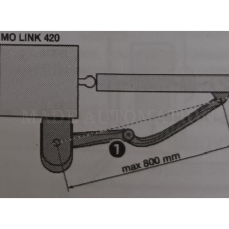 Bras de connexion MOLINK 420 pour Moteur King Gates MODUS 4.2-0