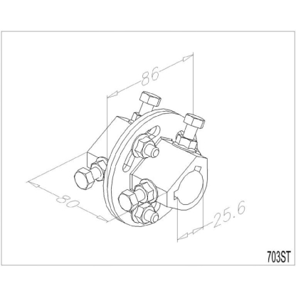 Accouplement réglable axe Ø 25,4 pour porte sectionnelle industrielle et habitat 2