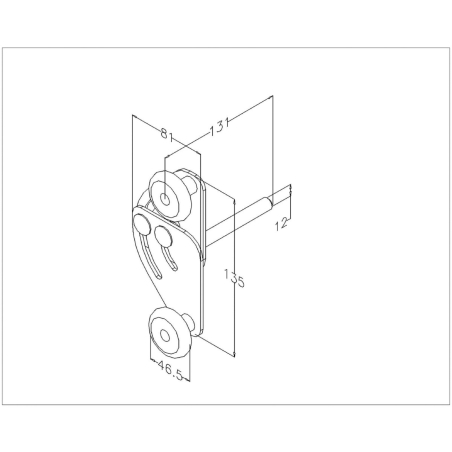 Roulette/ galet tandem réglable pour porte sectionnelle industrielle uniquement-0