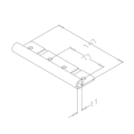 Support de roulette double pour grand galet long-0