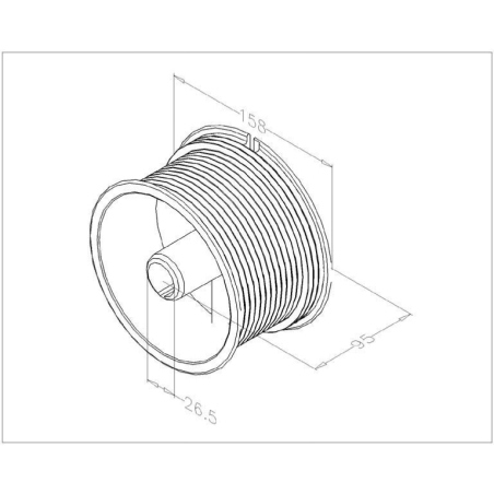 Tambour Ø 158 pour porte sectionnelle MAX 5,50 Mètres de haut-0