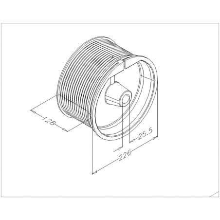 Tambour Ø 226 pour porte sectionnelle MAX 10 Mètres de haut-0