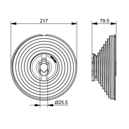 Tambour Ø 218 pour porte sectionnelle relevage vertical max 3,3 Mètres-0