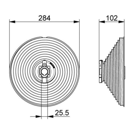 Tambour Ø 284 pour porte sectionnelle relevage vertical max 6 Mètres-0