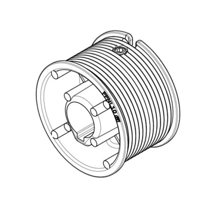 Tambour Ø 84 pour porte sectionnelle habitat MAX 2,80 de haut-1