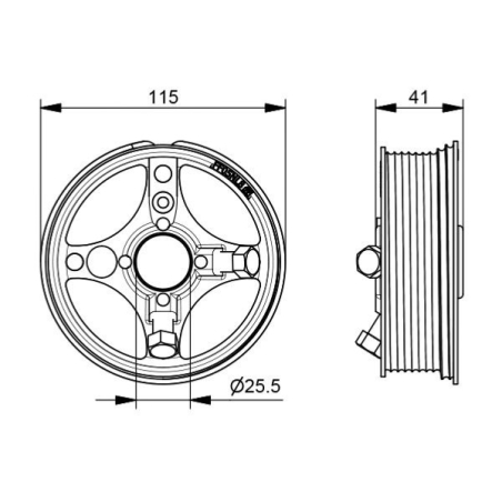 Tambour Ø 120 pour porte sectionnelle habitat MAX 2,40 de haut-0