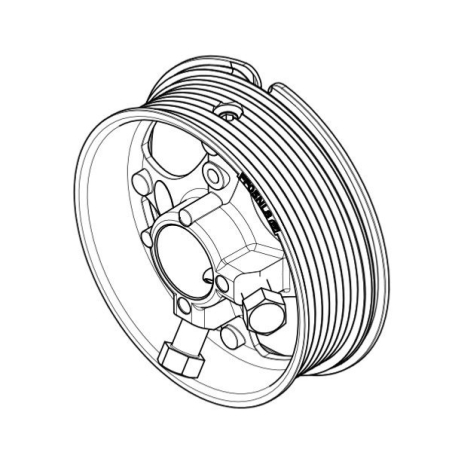Tambour Ø 120 pour porte sectionnelle habitat MAX 2,40 de haut-1