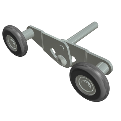 Roulette/ galet double résidentiel Ø 11/45