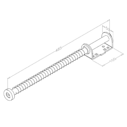 Butées ressort 500 mm pour porte sectionnelle (vendu par paire) 2