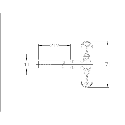Roulette Ø 71 axe Ø 11 2