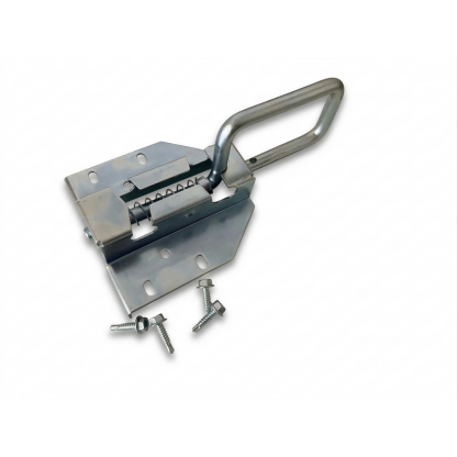 Verrou latéral Acier 136x132 mm - Entraxe 45 mm - Sécurisable par Cadenas, lot de vis comprises