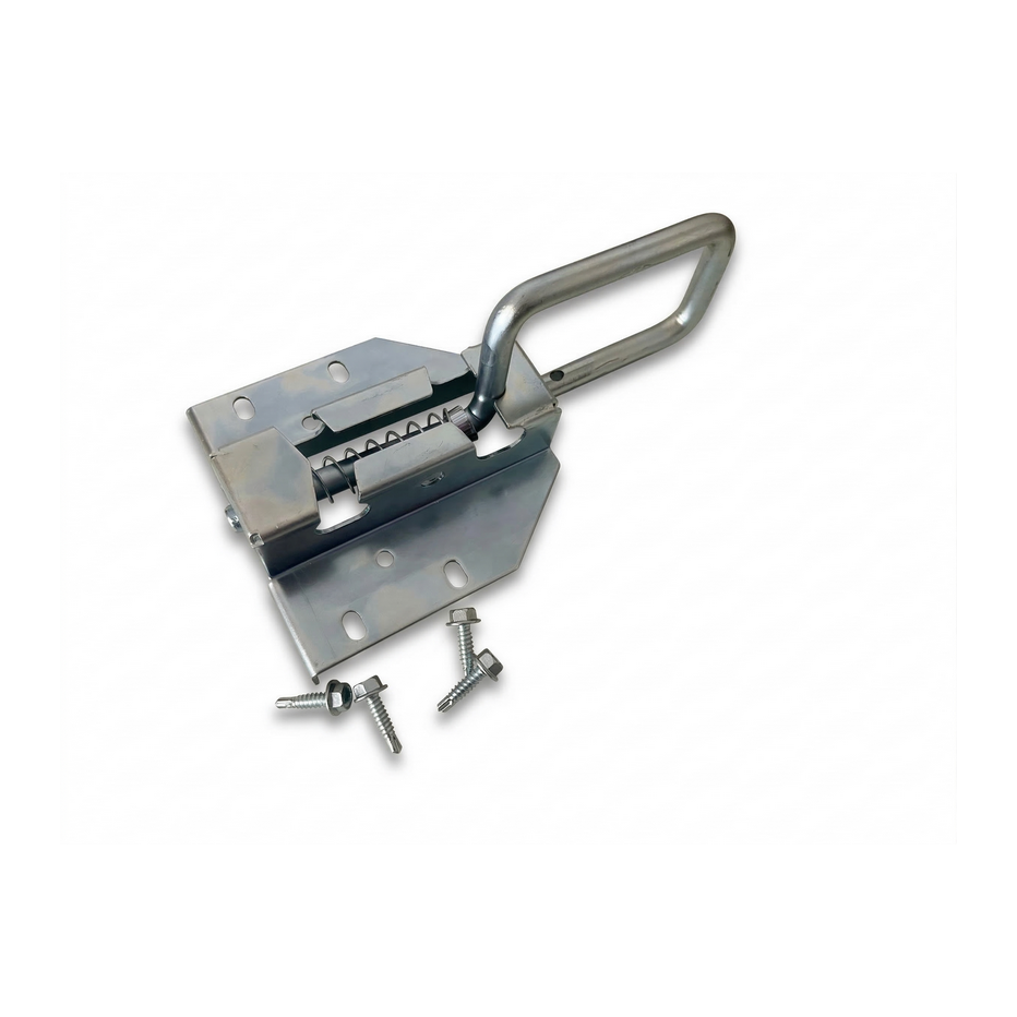 Verrou latéral Acier 136x132 mm - Entraxe 45 mm - Sécurisable par Cadenas, lot de vis comprises