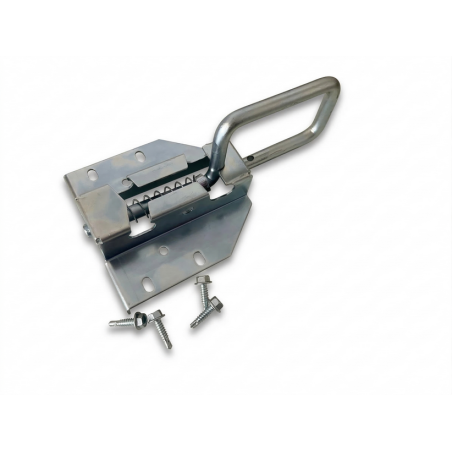 Verrou latéral Acier 136x132 mm - Entraxe 45 mm - Sécurisable par Cadenas, lot de vis comprises