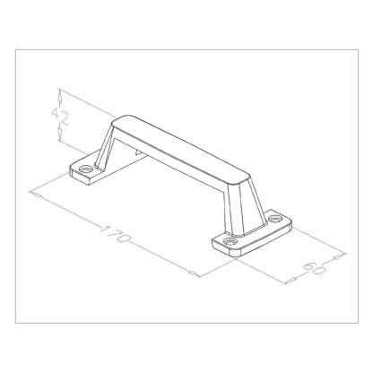 Poignée porte habitat et industrielle simple 2
