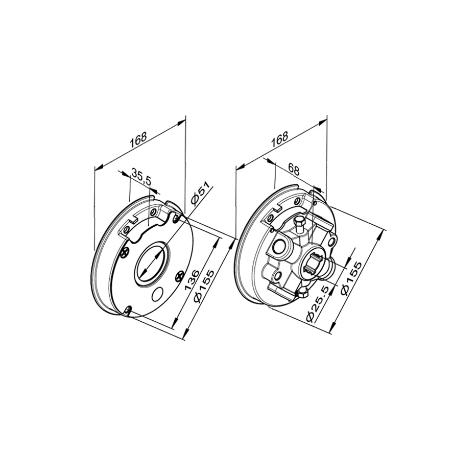 Detail des mandrins montes pour ressort industriel 152 mm