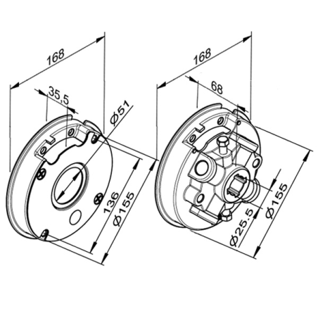 Detail des mandrins montes pour ressort industriel 152 mm