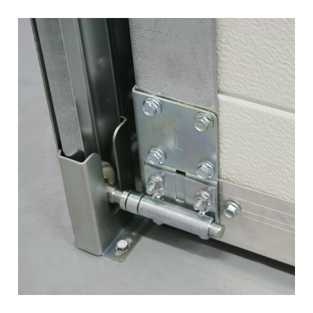 Console basse gauche anti-effraction pour porte sectionnelle