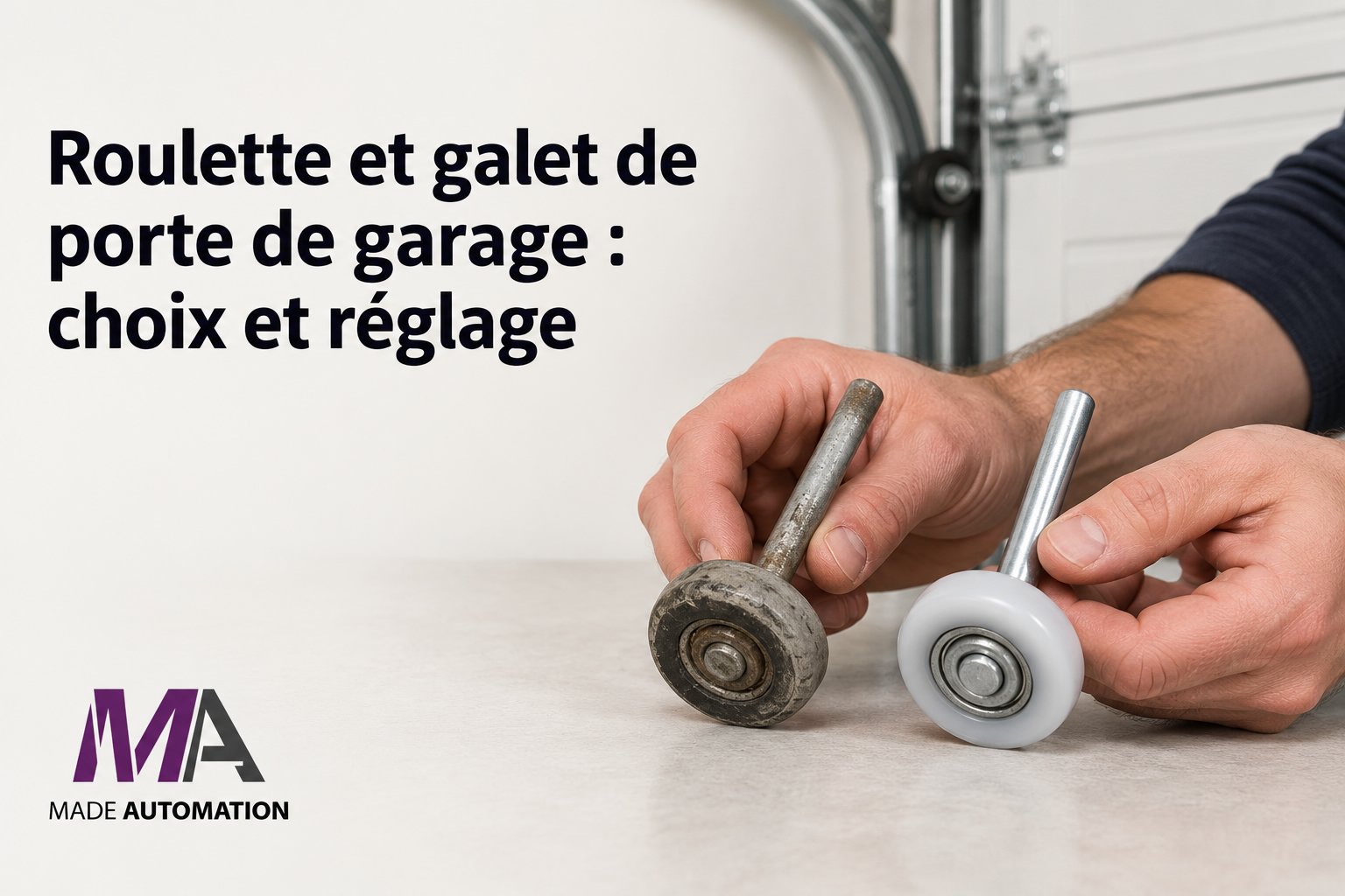 Roulette et galet de porte de garage : choix et réglage